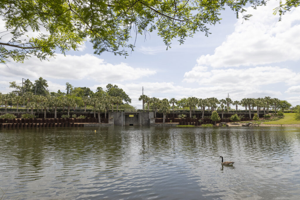 Pond and bridge at Cascades Park