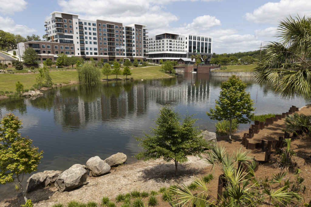 Stormwater pond at Cascades Park