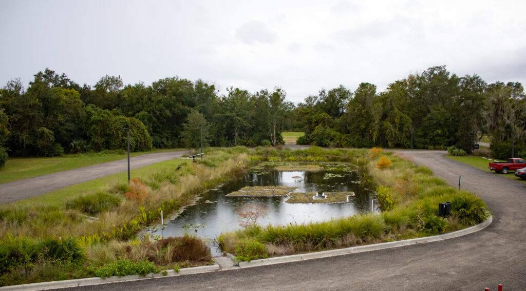 Stetson Aquatic Center wetland and road