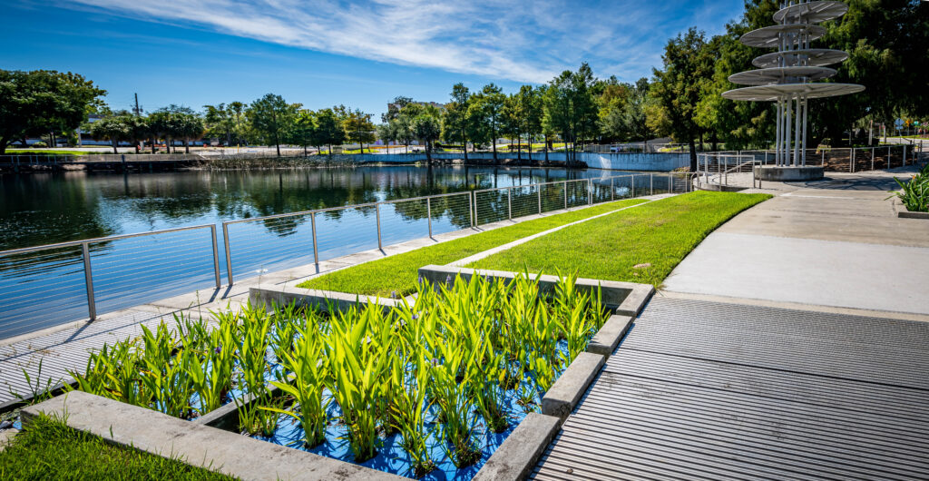 GSI and walkway at Lake Beauty Park