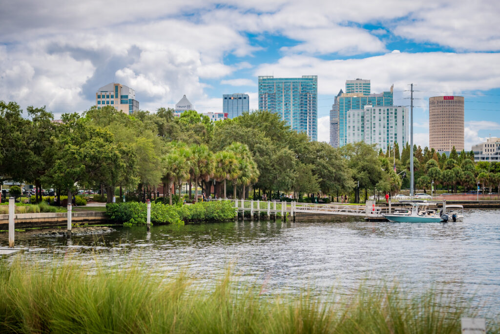 Skyline view from Water Works Park