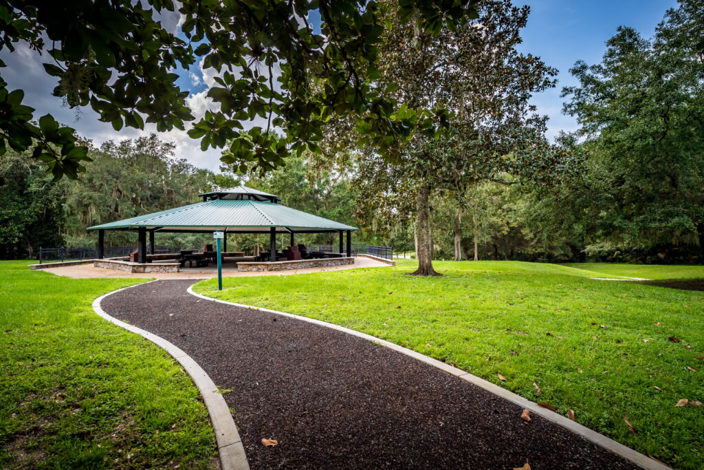 Walkway and gazebo at Wilson’s Landing Park