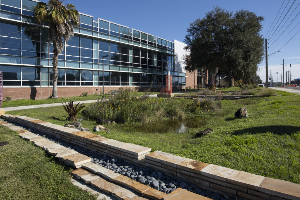 Rain garden at SW Recreation Center