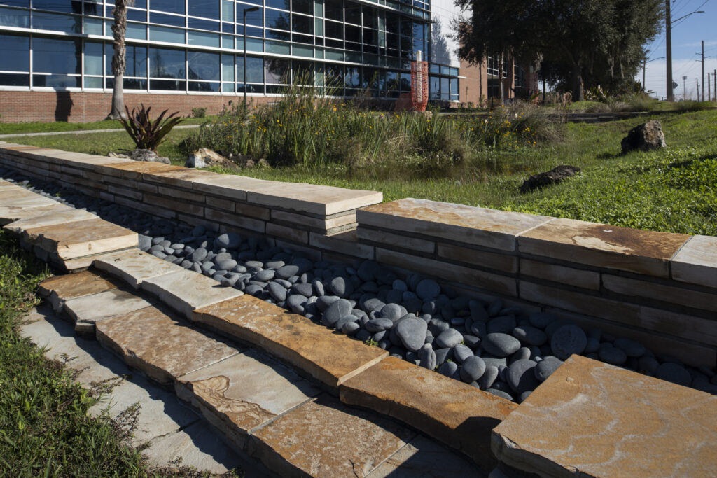 Stormwater drainage at SW Recreation Center