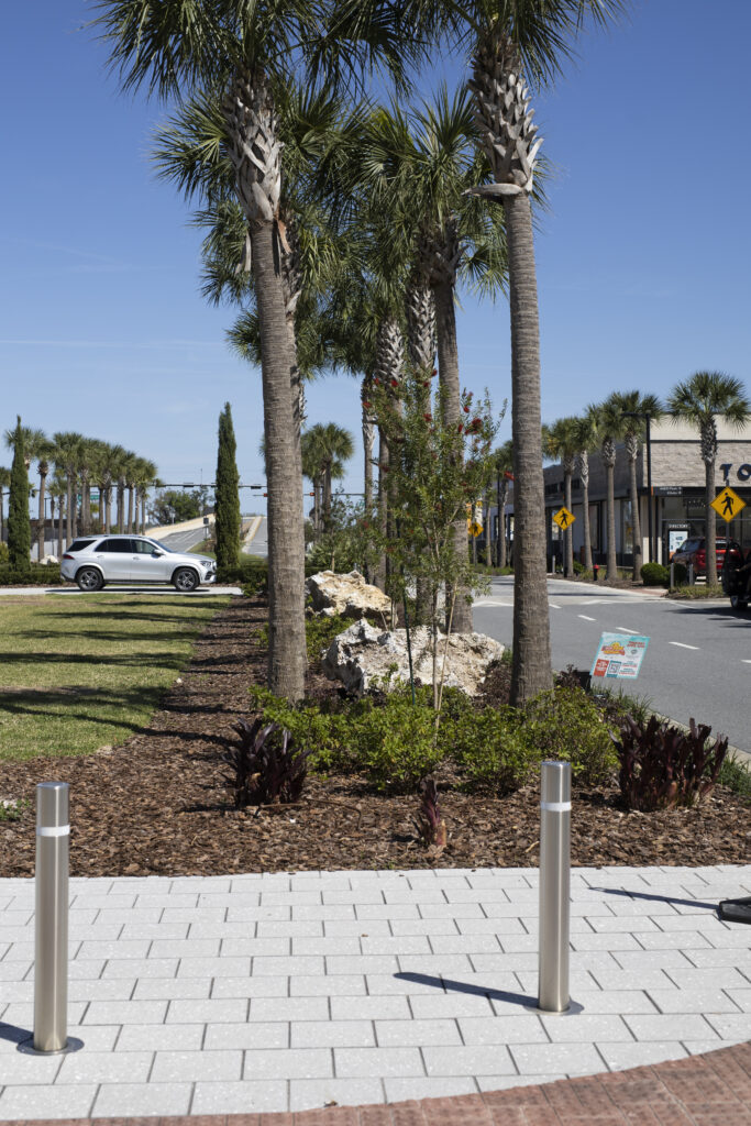 Streetscape and walkway at Butler Plaza