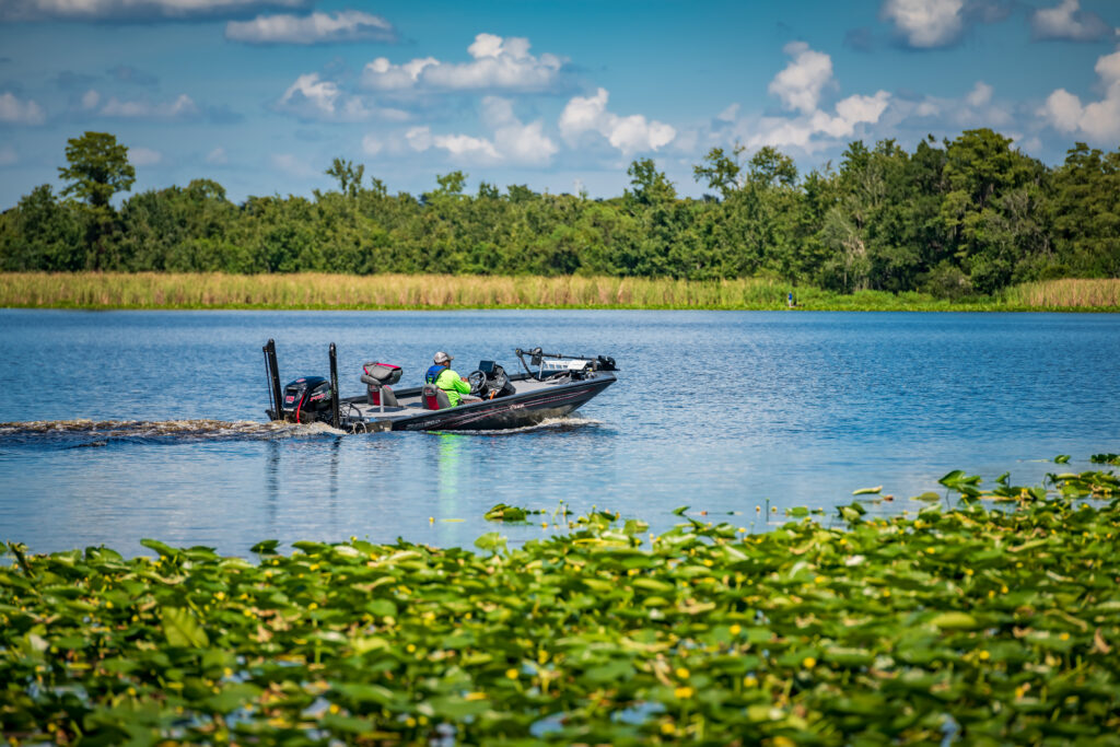 Boat on Lake Lawne at Barnett Park