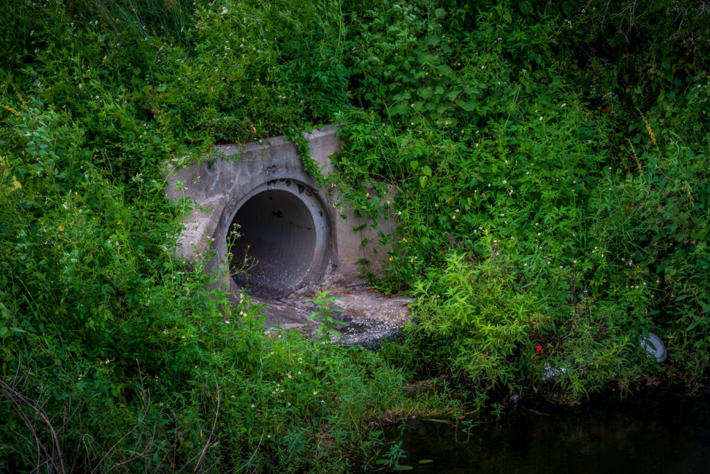 Stormwater drainage tunnel at Barnett Park