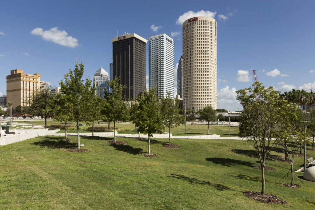 Open space at Curtis Hixon Waterfront Park