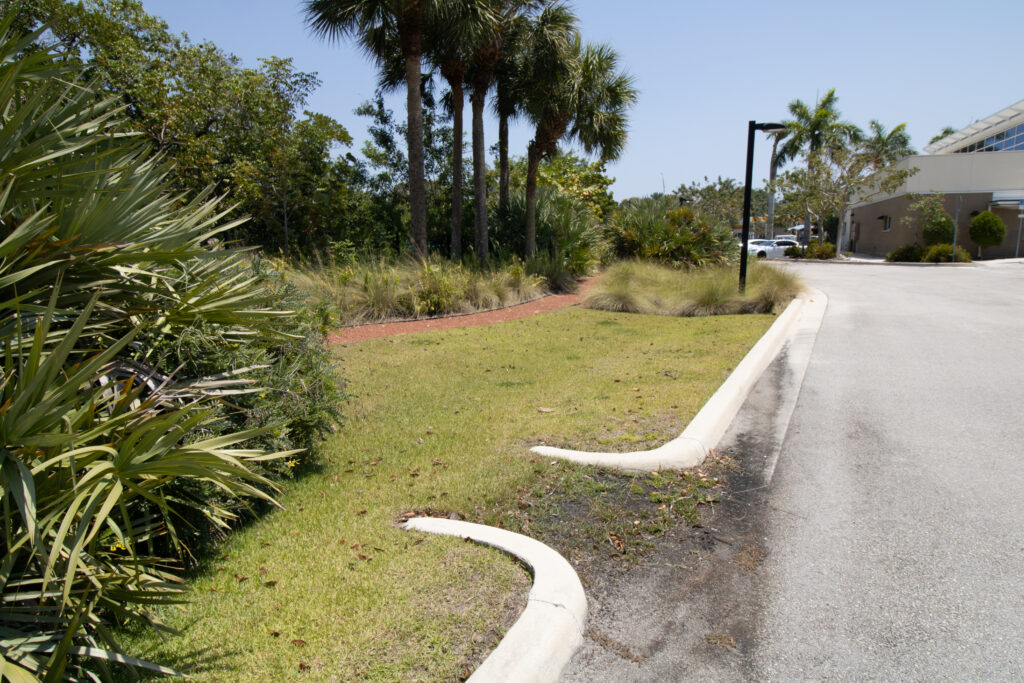 Curb cut and pathway at PNC Bank