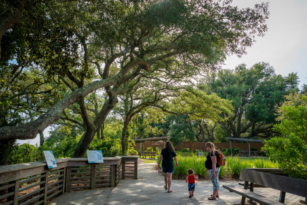 Landscaping and signage at Innerarity Point Park