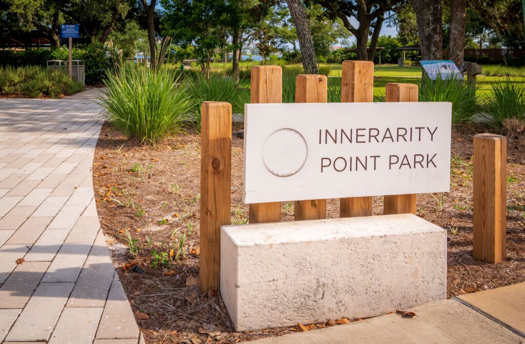 Permeable pavers at Innerarity Point Park