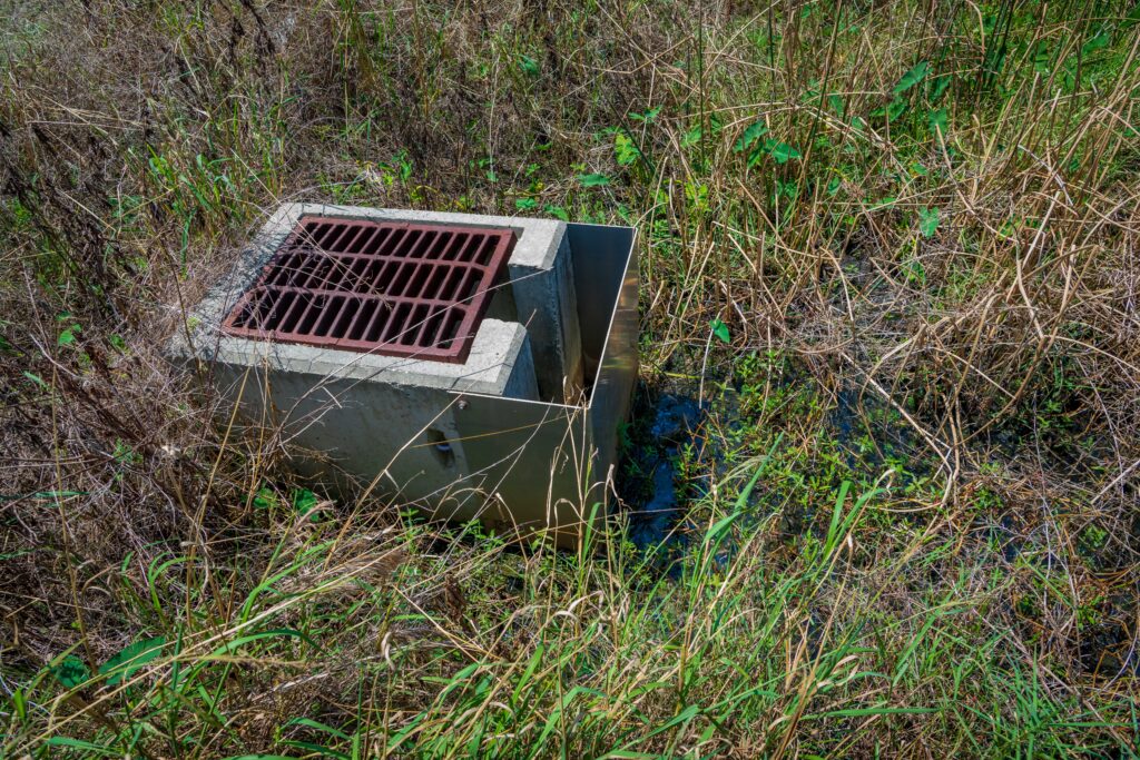 Stormwater drainage at Kenneth R Hammons Park